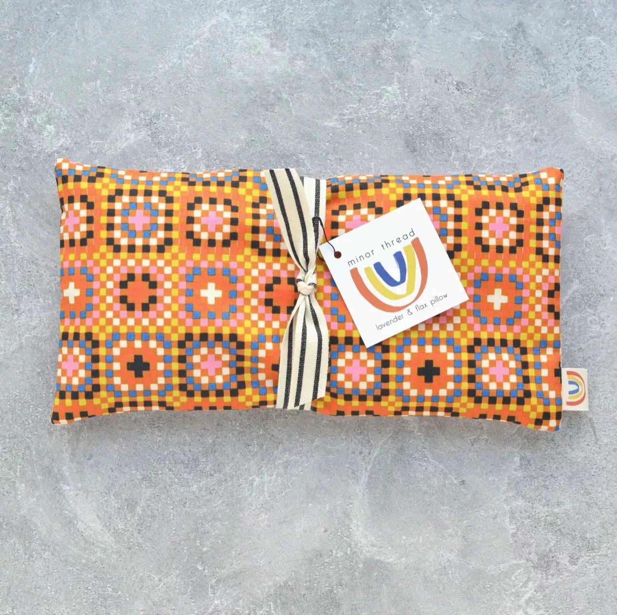 Oversized Lavender Eye Pillow - Granny Squares Cotton