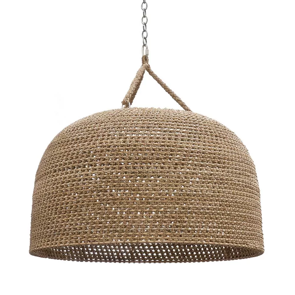 Palecek Green Oaks Oversized Pendant in Natural