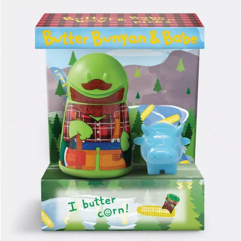 Paul Bunyan Butter Boy & Babe Corn Butterer & Corn Picks Set