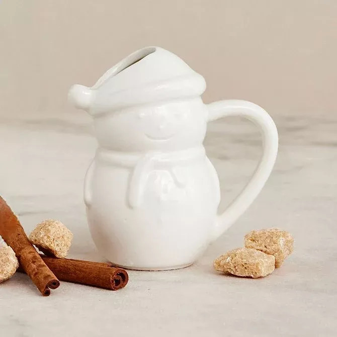 Petite 4oz Stoneware Snowman Creamer