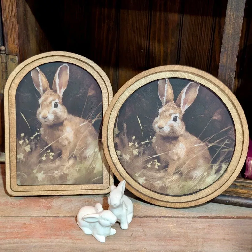 Petite Framed Brown Bunny Print - Choice of Style