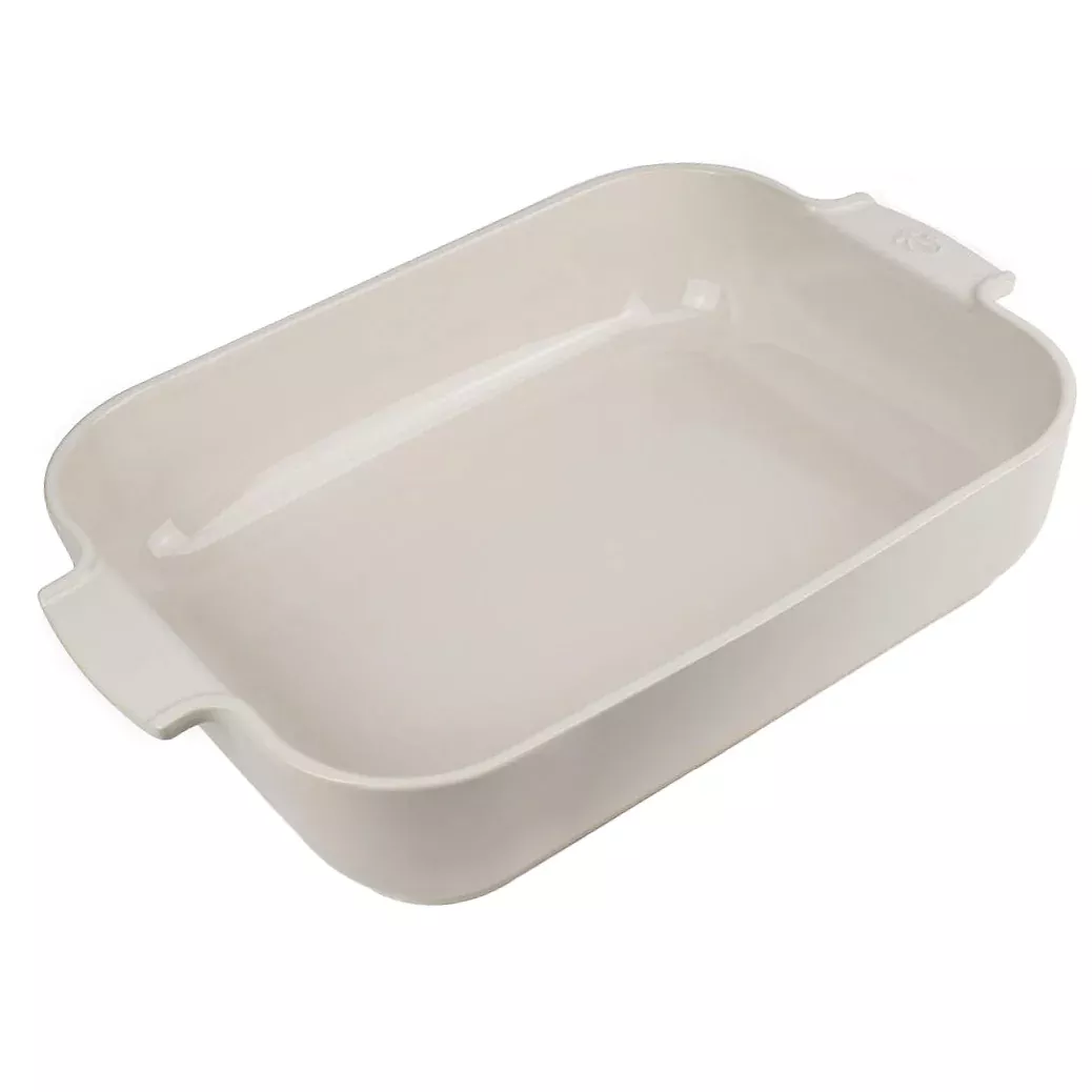 Peugeot Appolia Rectangular Ceramic Casserole Baking Dish – 16" – Ecru