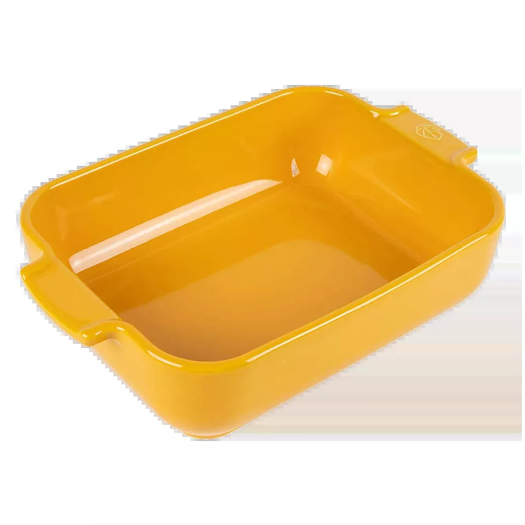 Peugeot Appolia Rectangular Ceramic Casserole Baking Dish – 16" – Yellow Saffron