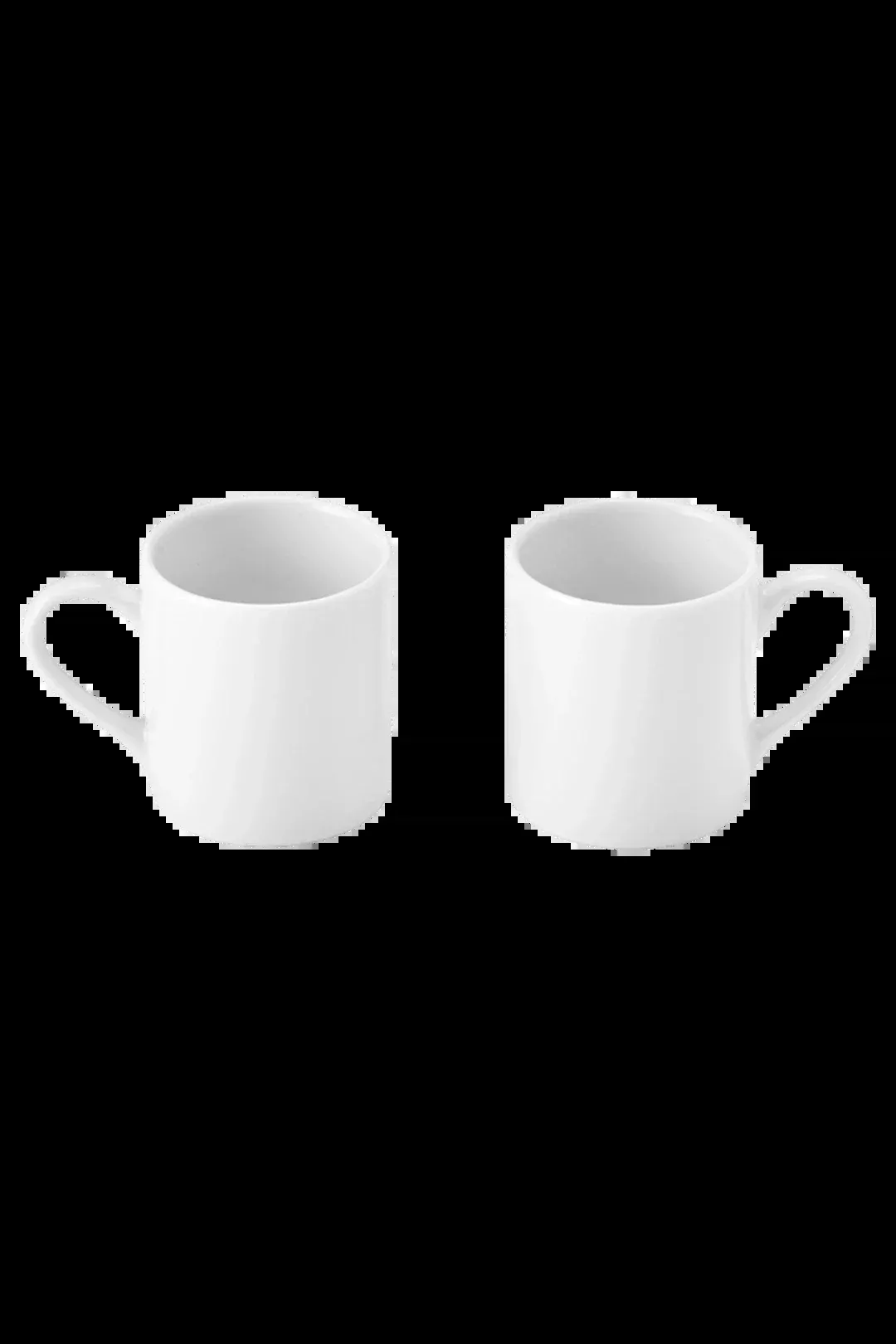 Pfaltzgraff 3oz White Porcelain Espresso Mug Set (Set of 2)
