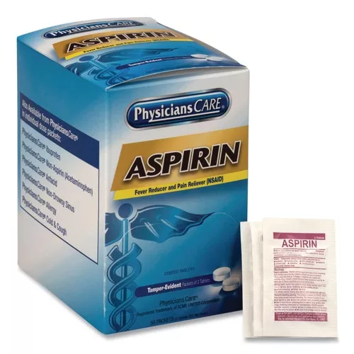 PhysiciansCare 90014-002 Two-Pack Aspirin Medication (50/Box)