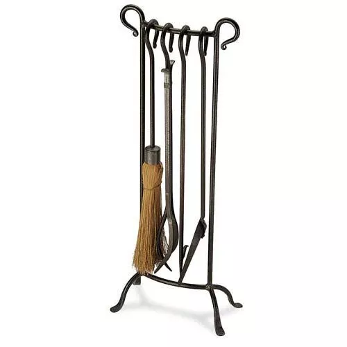 Pilgrim 5 Piece Bowed Vintage Iron Fireplace Tool Set