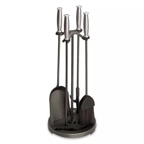 Pilgrim 5 Piece Vintage Iron Stove Tool Set with Steel Barrel Handles