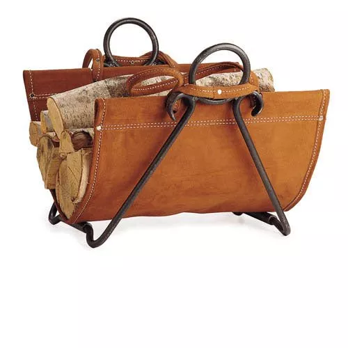 Pilgrim Forged Indoor Firewood Rack With Carrier
