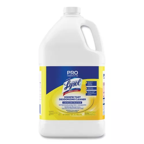 Professional LYSOL Brand 19200-99985 128 oz Disinfectant Deodorizing Cleaner Concentrate - Lemon Scent