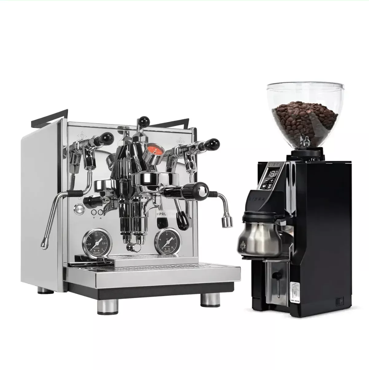 Profitec Drive Espresso Machine with Eureka Mignon Libra All Purpose Grinder (Black) Bundle
