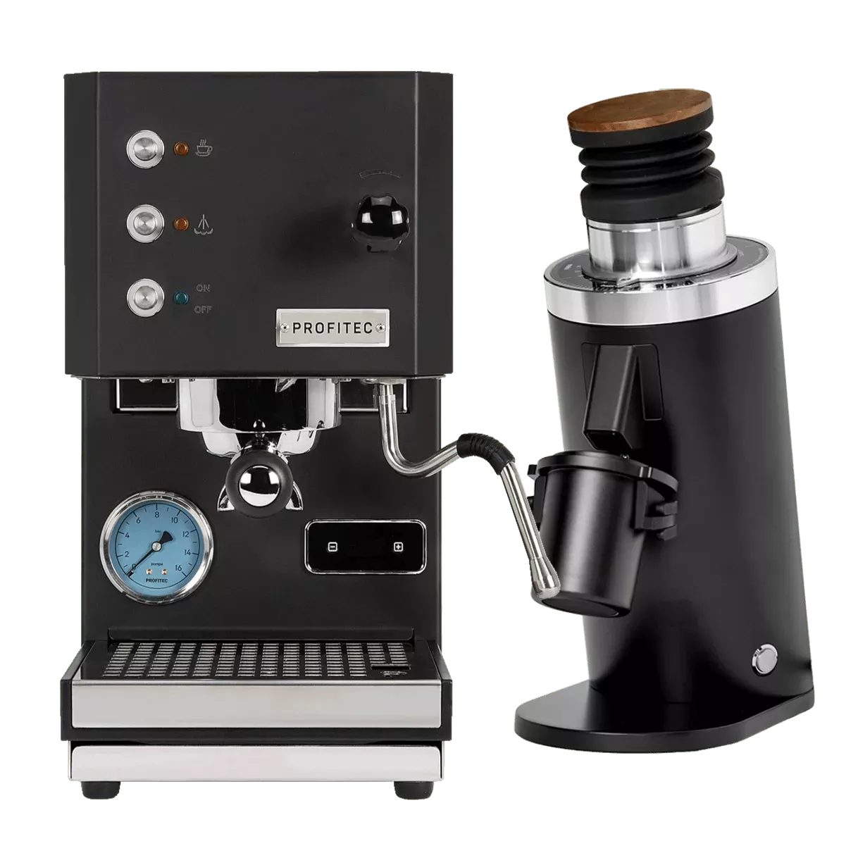 Profitec Go (Black) Espresso Machine & DF64 Gen 2.5 Grinder (Black) Bundle