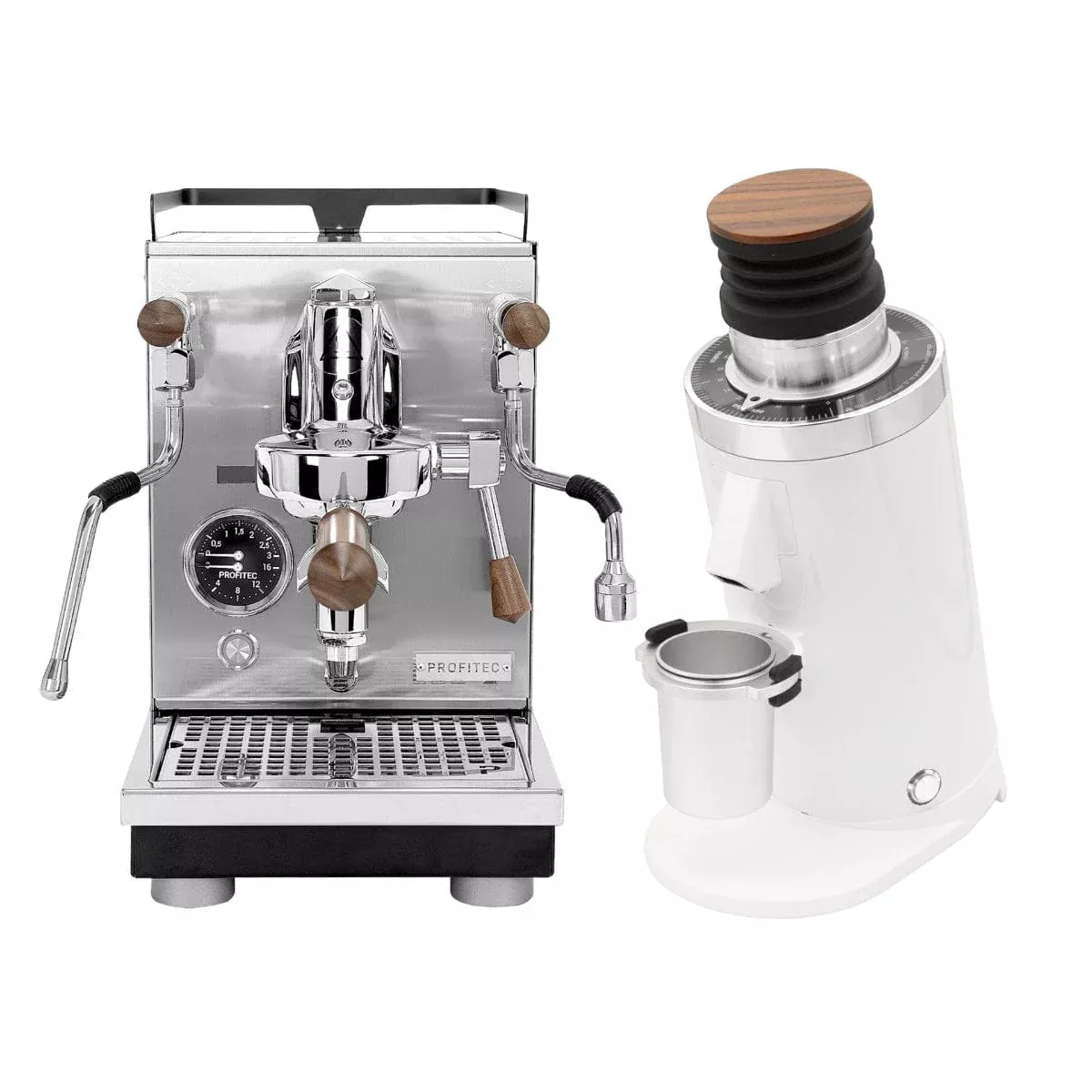 Profitec Jump Espresso Machine & DF64 Gen 2.5 (White) Bundle
