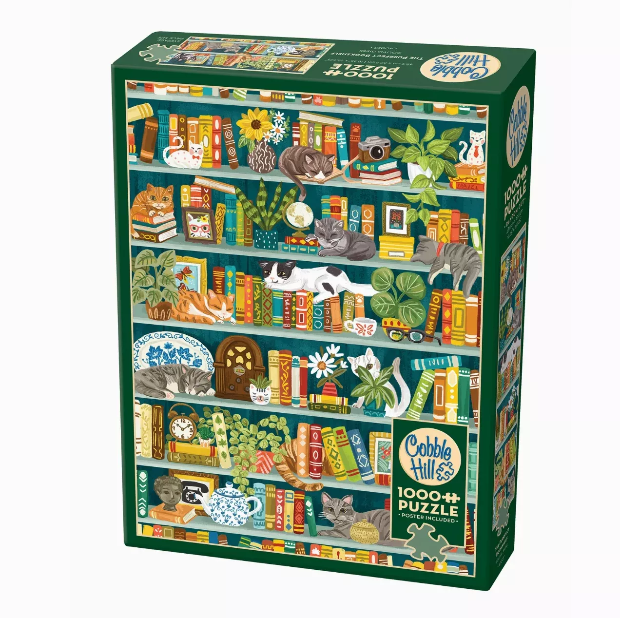 The Purrrfect Bookshelf Puzzle - 1000 Piece