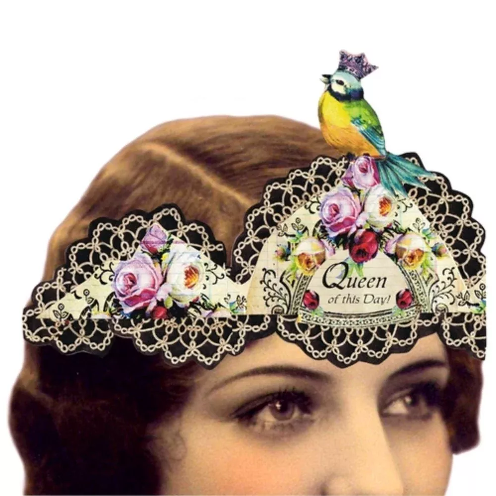Queen of This Day Mailable Wearable Paper Tiara Greeting Card