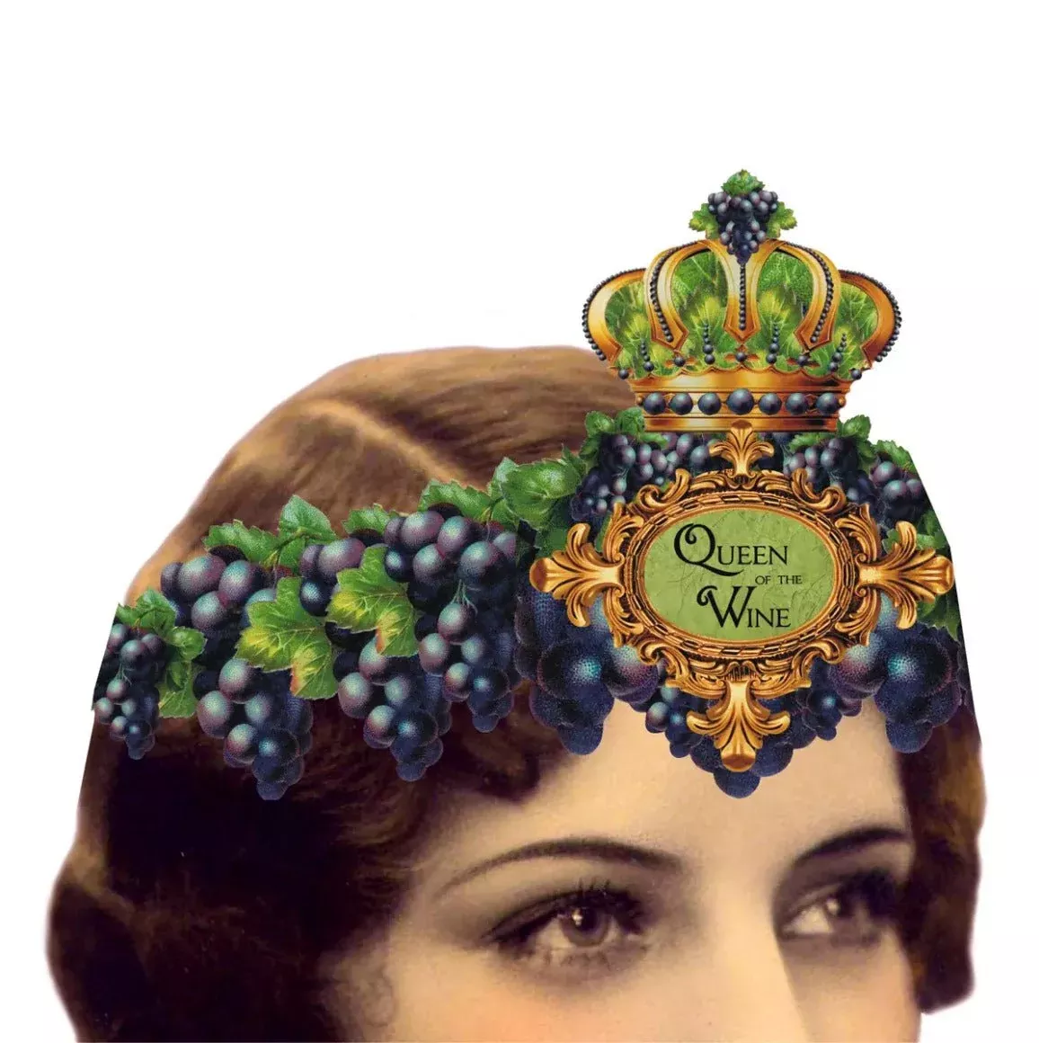 Queen of the Wine Mailable Wearable Paper Tiara Greeting Card