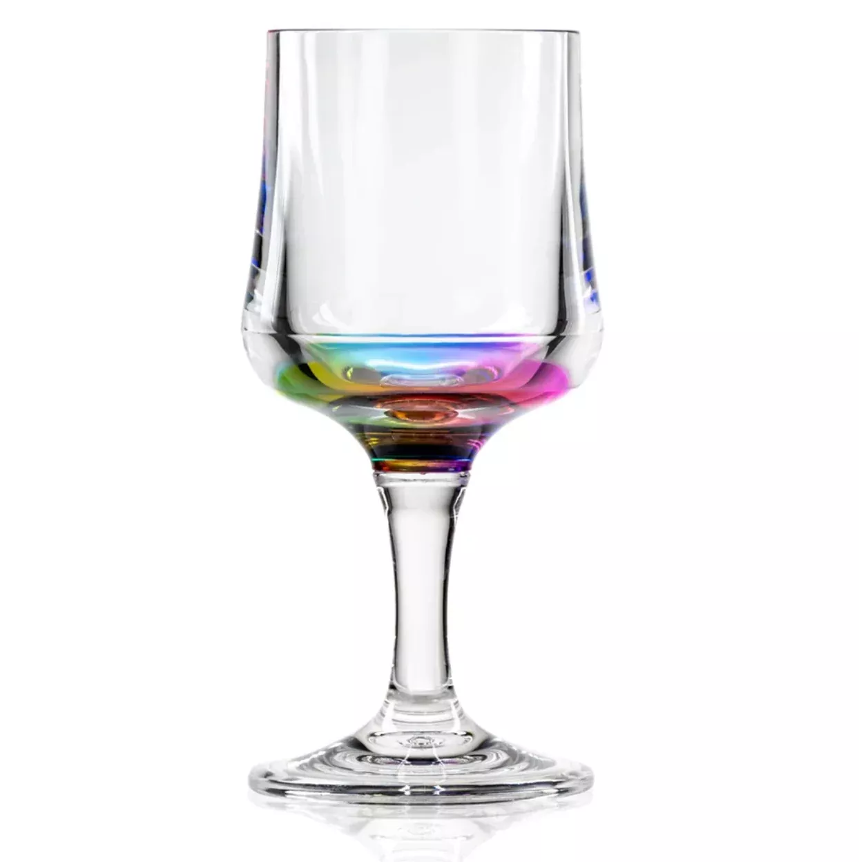 Rainbow Reflections Acrylic Wine Glass –8oz