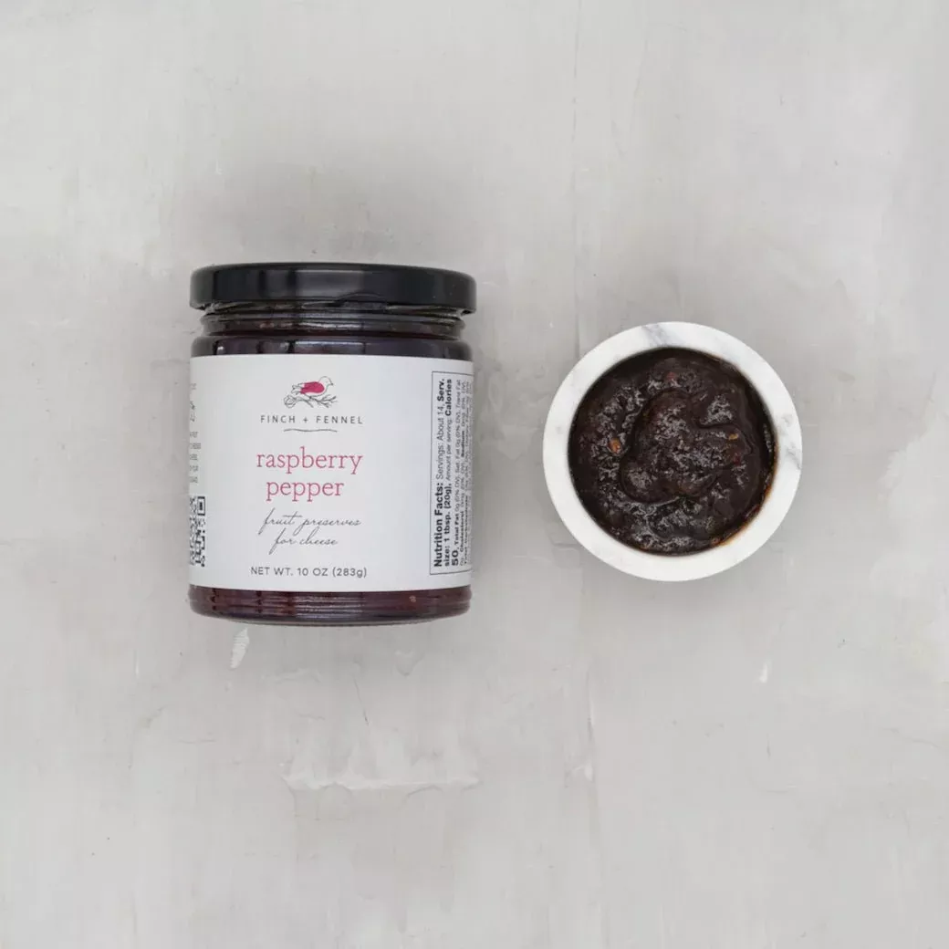 Raspberry Pepper Fruit Preserves for Cheeses