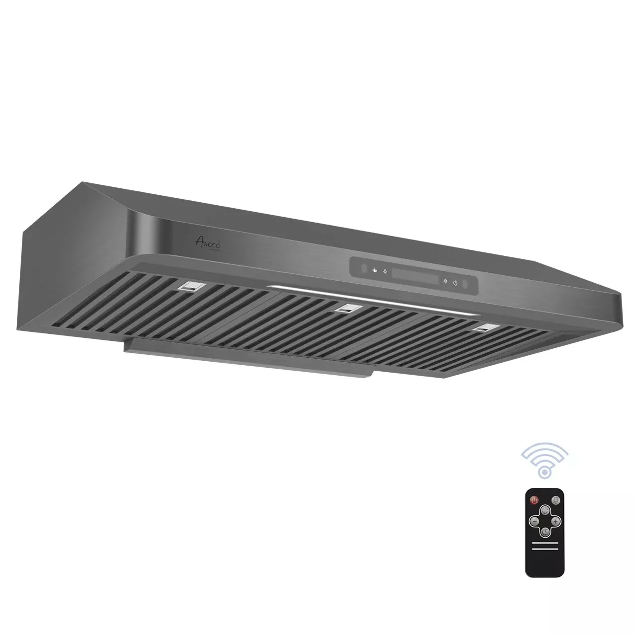 RH-UC7-36 Under Cabinet Range Hood Black Stainless Steel Gesture