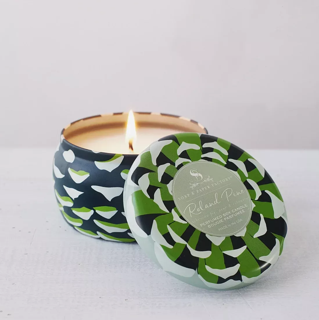 Roland Pine Large Tin Candle