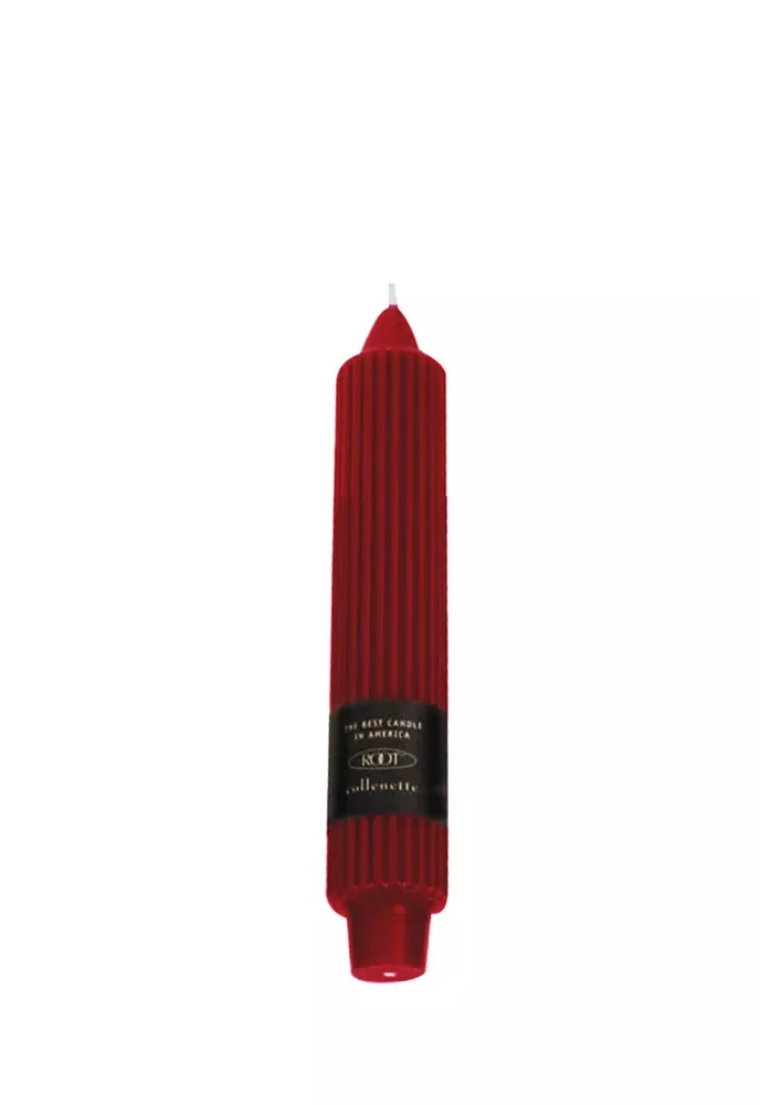 Root Grecian Collenette Candle – Garnet – 7"