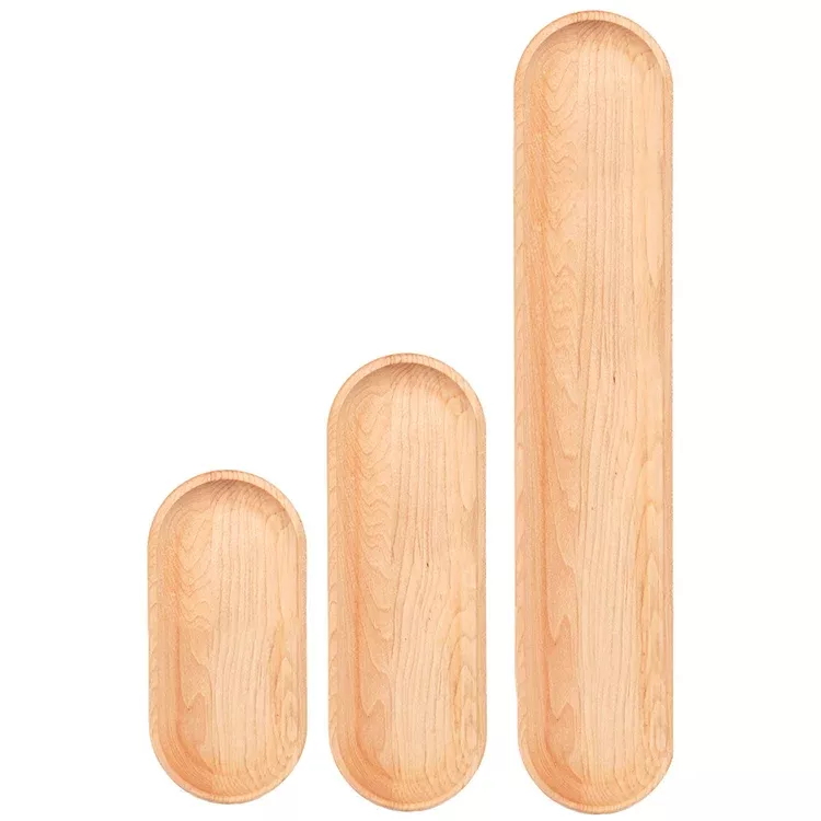 Rounded Maple Appetizer Plates