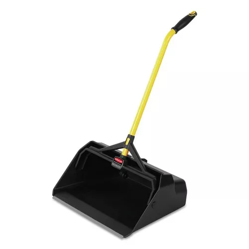 Rubbermaid Commercial 2018781 Maximizer 20.44 in. W x 29 in. H Plastic Heavy-Duty Stand Up Debris Pan - Yellow/Black