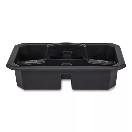 Rubbermaid Commercial 2202586 Cleaning Caddy Compatible with Full-Size and Compact Housekeeping Carts - Black (6/Carton)