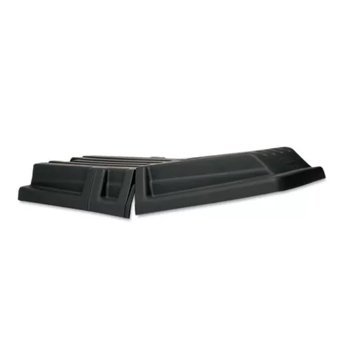 Rubbermaid Commercial FG131700BLA Hinged Dome 34.14 in. x 69.66 in. x 8.4 in. Tilt Truck Lid - Black