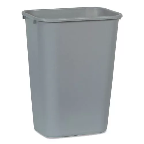 Rubbermaid Commercial FG295700GRAY 10.25-Gallon Rectangular Deskside Wastebasket - Gray