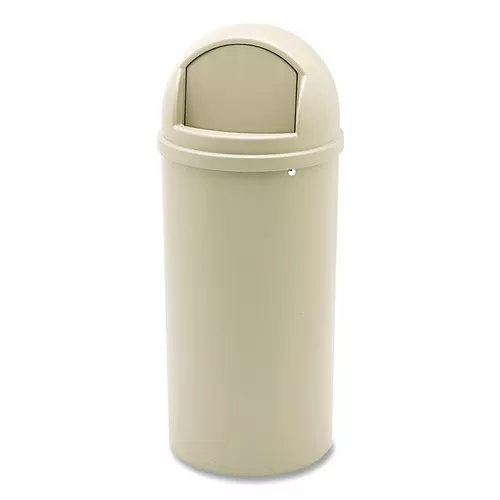 Rubbermaid Commercial FG816088BEIG 15 gal. Marshal Classic Plastic Container - Beige
