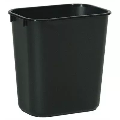 Rubbermaid Office Rectangle Wastebasket – Black – 13-5/8-Qts.