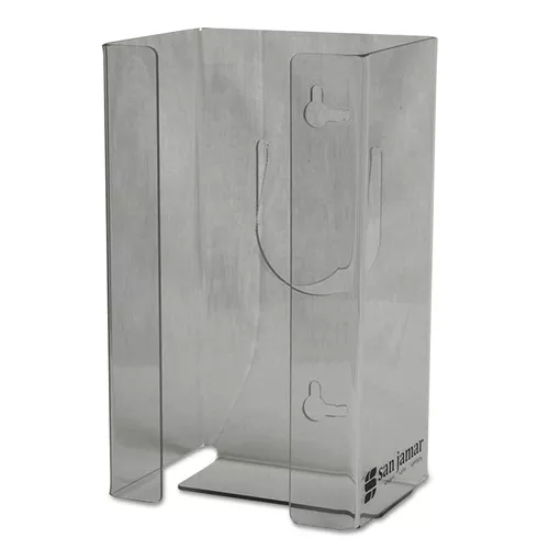 San Jamar G0803 1-Box 5.5 in. x 3.75 in. x 10 in. Plexiglas Disposable Glove Dispenser - Plexiglas Clear