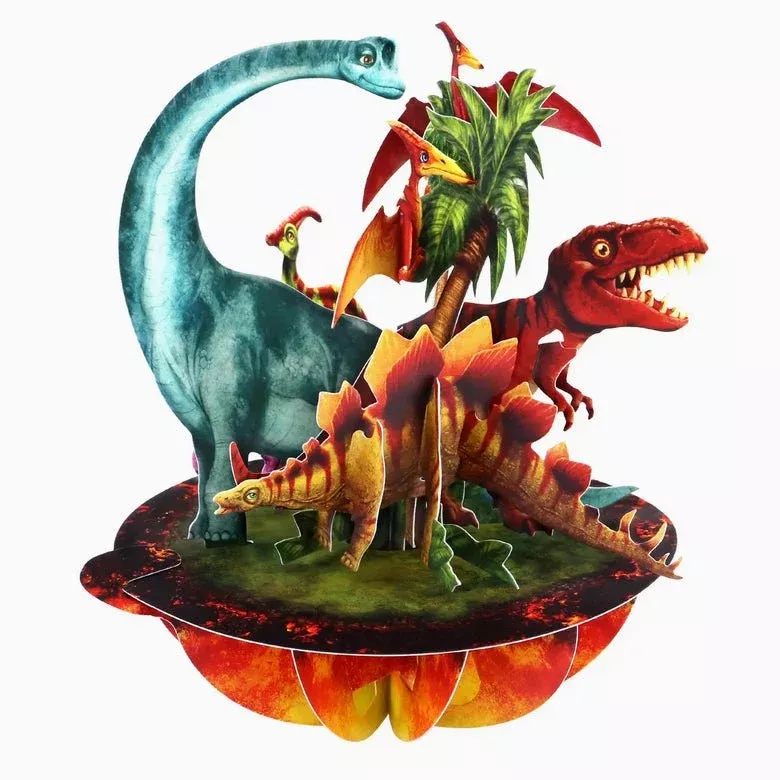 Santoro Jurassic Dinosaurs 3-D Greeting Card