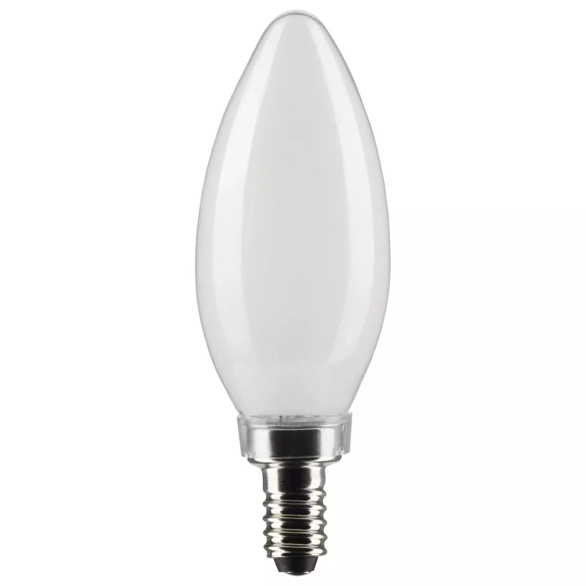 Satco LED 60W Equivalent Torpedo Bulb – 5.5W – E12 Candelabra Base – Frosted – Warm White – 2700K