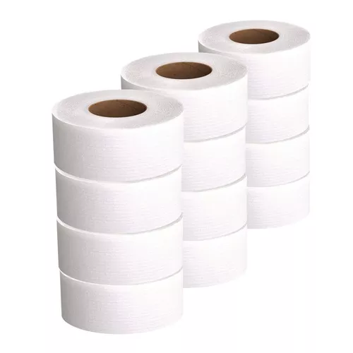 Scott 07805 Essential 3.55 in. x 1000 ft. 2-Ply Septic Safe JRT Jumbo Roll Bathroom Tissue - White (12 Rolls/Carton)