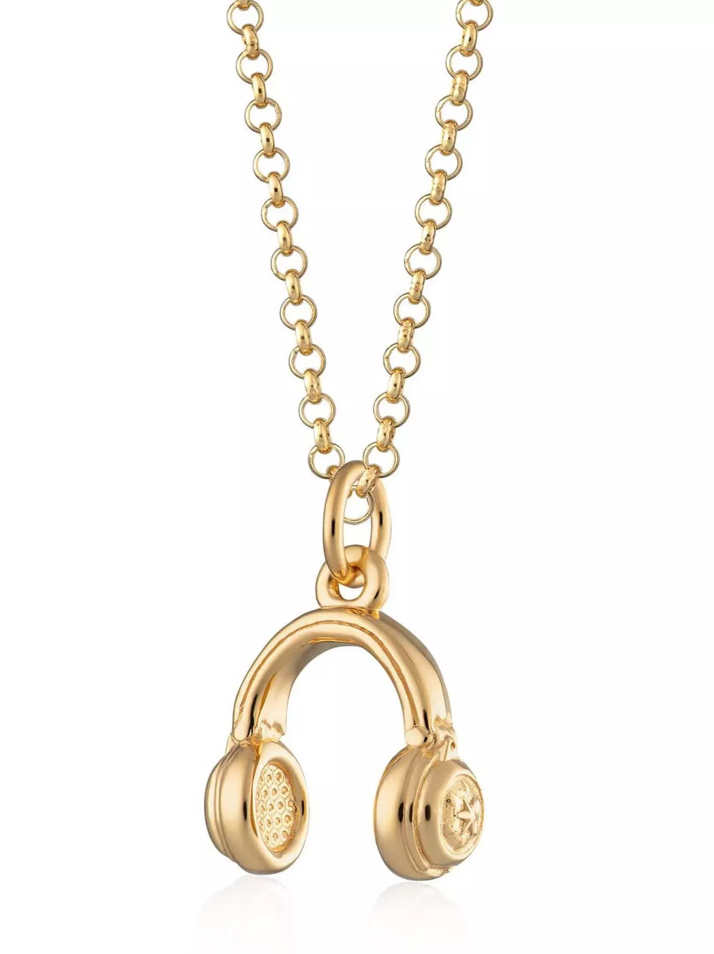Scream Pretty Gold Headphones Necklace