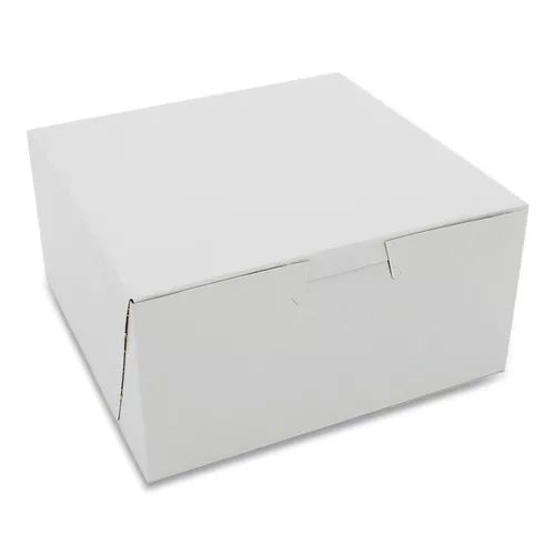 SCT 1505 3 in. x 6 in. x 6 in. Paper Standard One-Piece Non-Window Bakery Boxes - White (250/Carton)