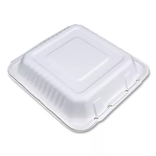 SCT 18935WPF ChampWare Molded-Fiber Clamshell Containers, 9 x 9 x 3, White, 100/Sleeve, 2 Sleeves/Carton