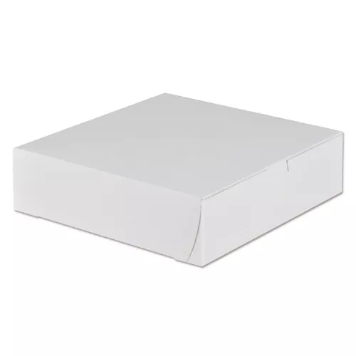 SCT 953 9 in. x 9 in. x 2.5 in. Non-Window Paper Bakery Boxes - White (250/Carton)