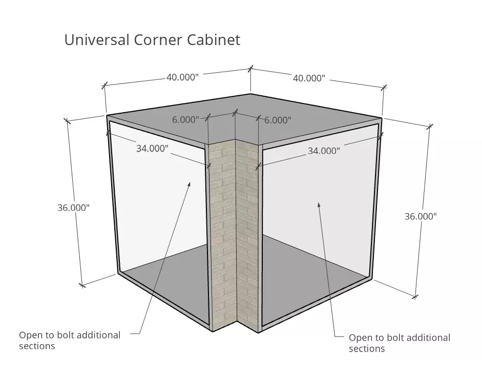 Segmental Universal Corner Cabinet