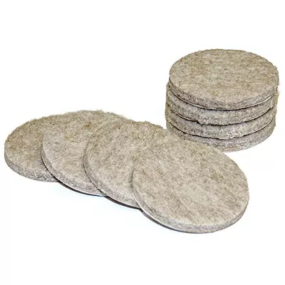 Self-Adhesive Round Felt Furniture Pads - 1.5"– 4pk