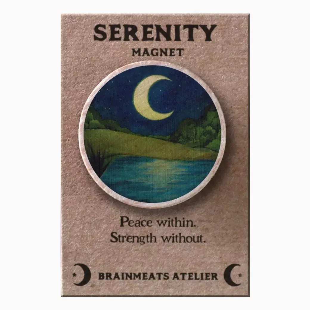 Serenity Magnet - Crescent Moon Token for Inner Peace