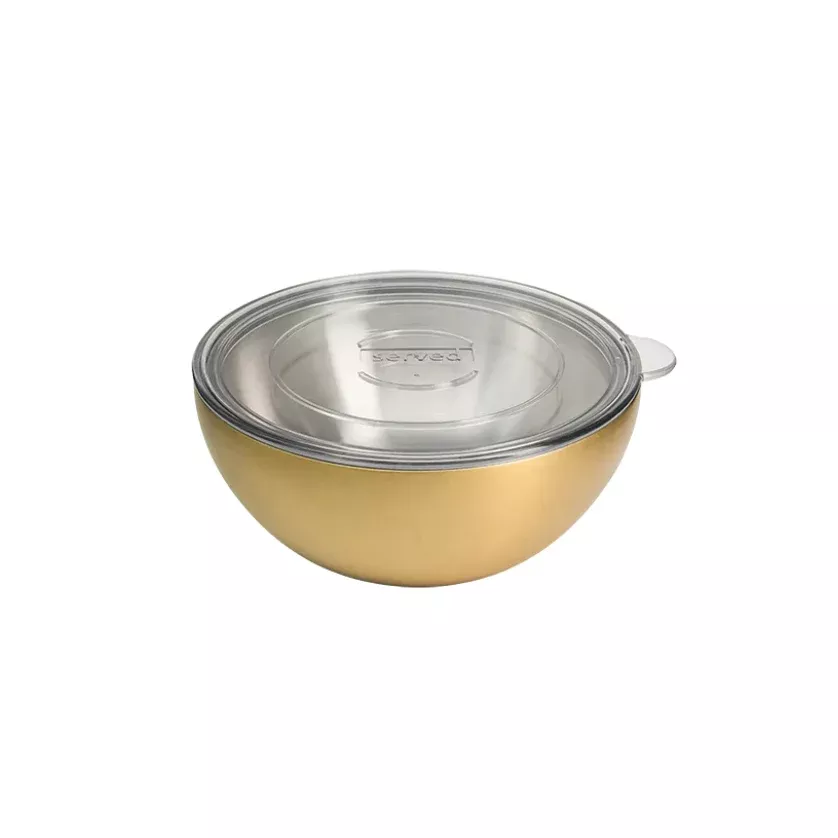 Served Vacuum-Insulated Small Serving Bowl – 20oz - Golden