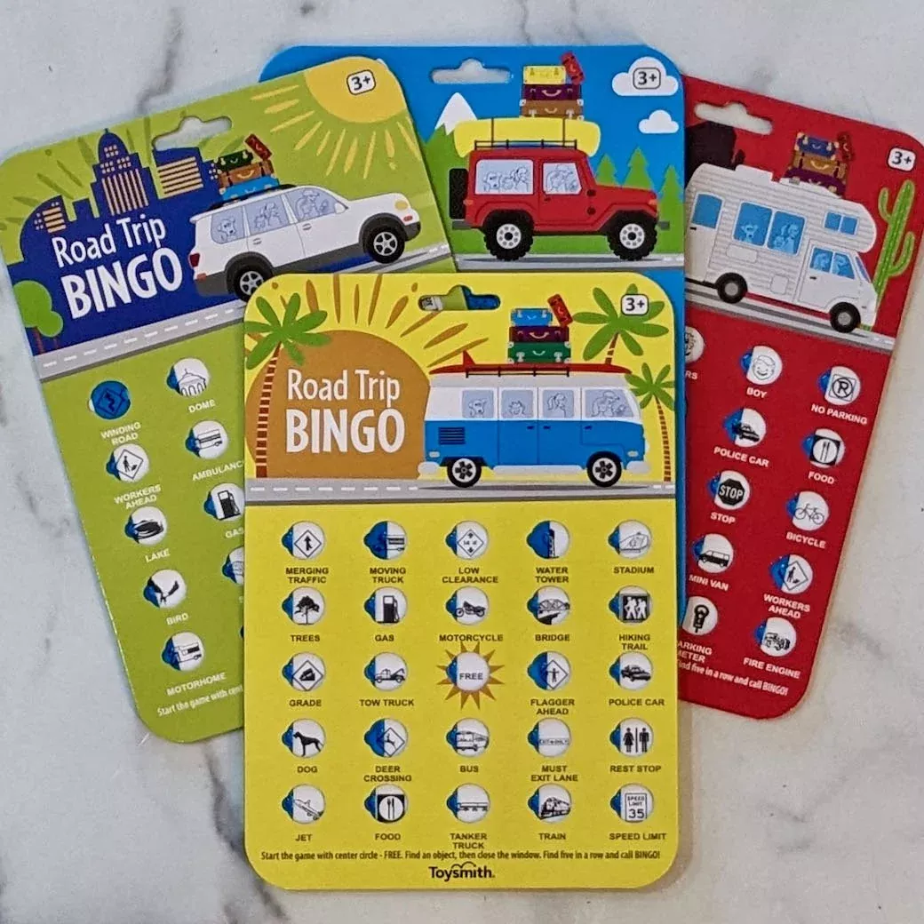 Set of Four Road Trip Travel Bingo Games