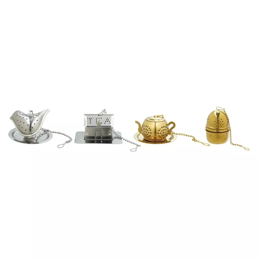 Set of Four Tea Strainers in Four Shapes