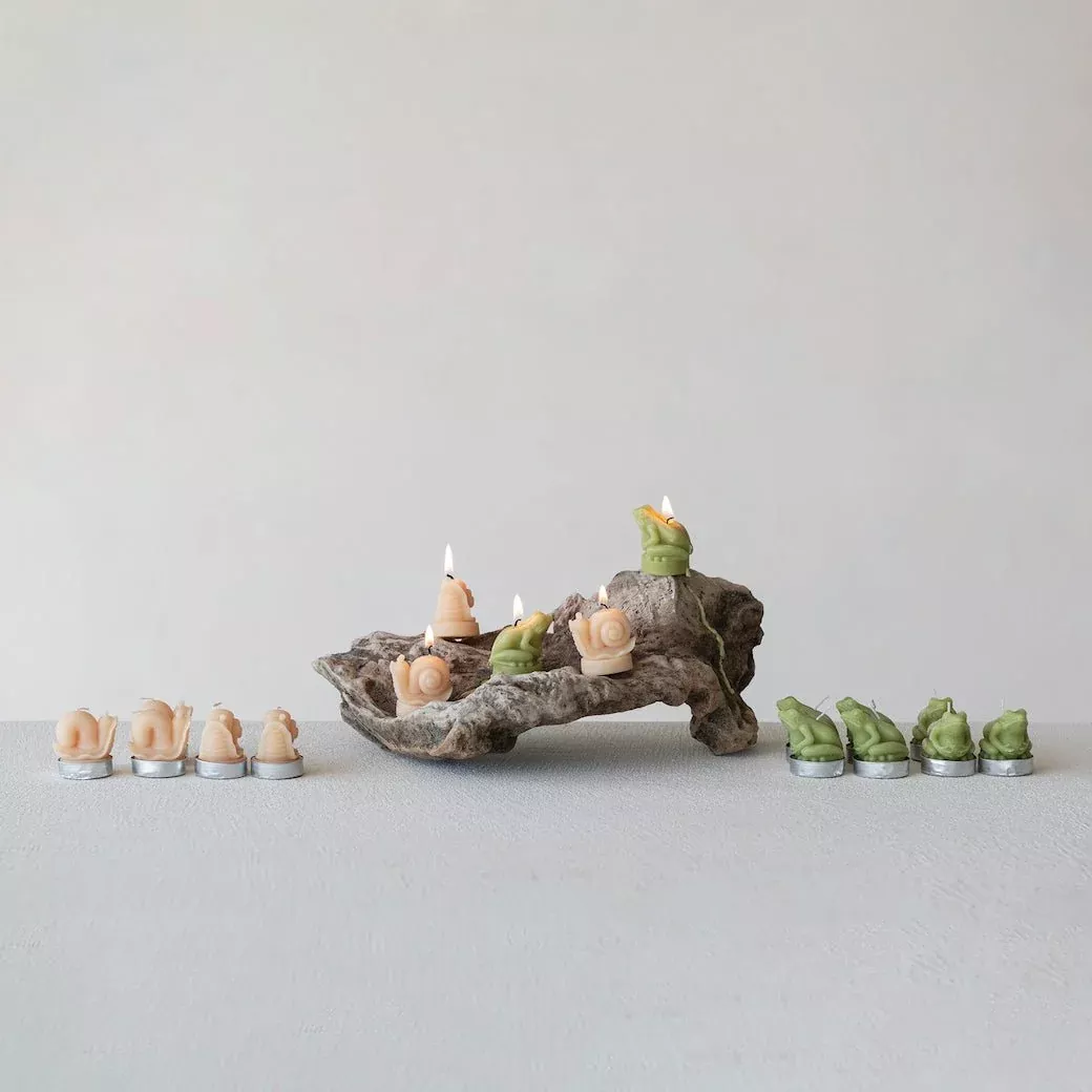 Set of Nine Tealights CHOOSE Frog or Snail Shapes