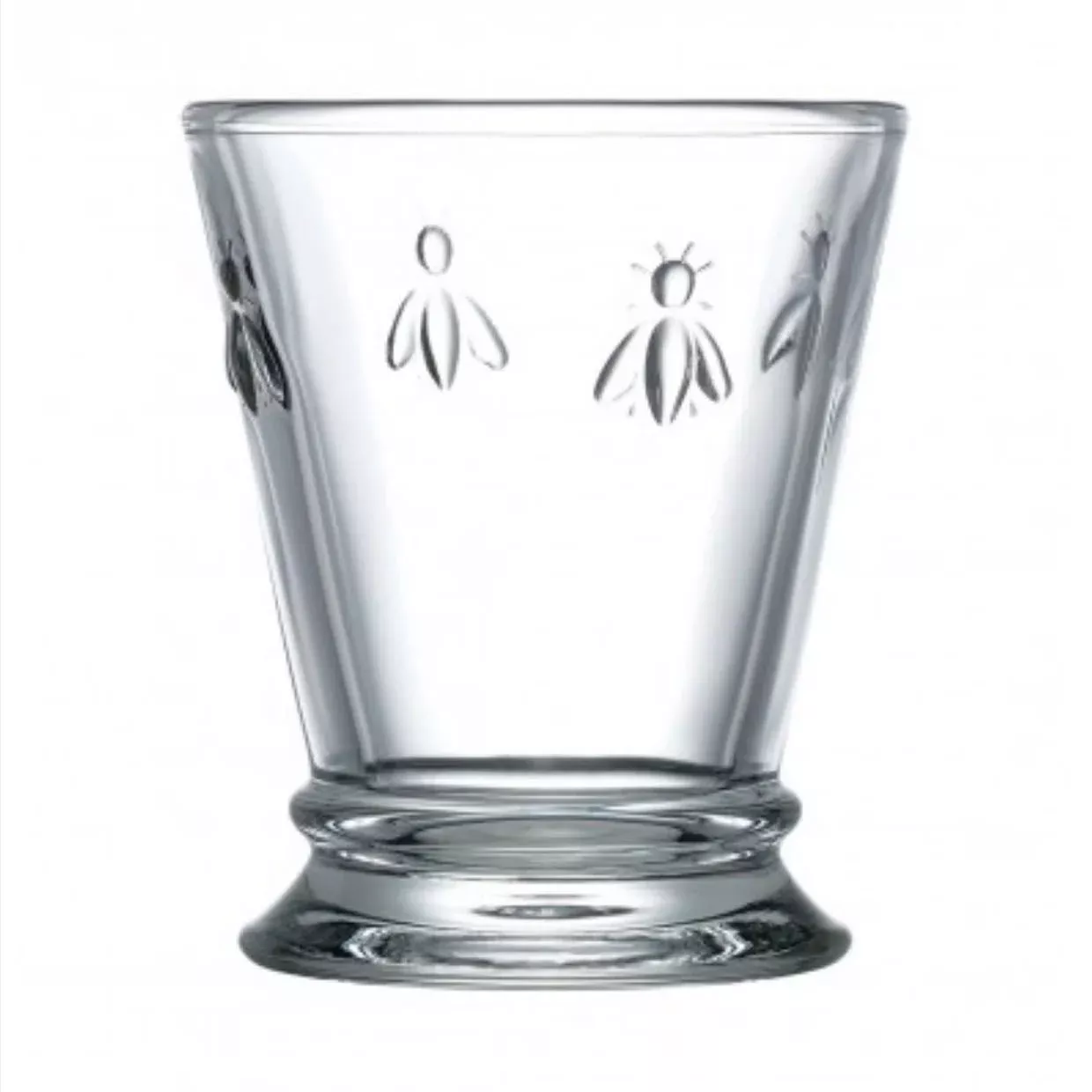 Set of Six French Glass Bee Tumblers 9 oz