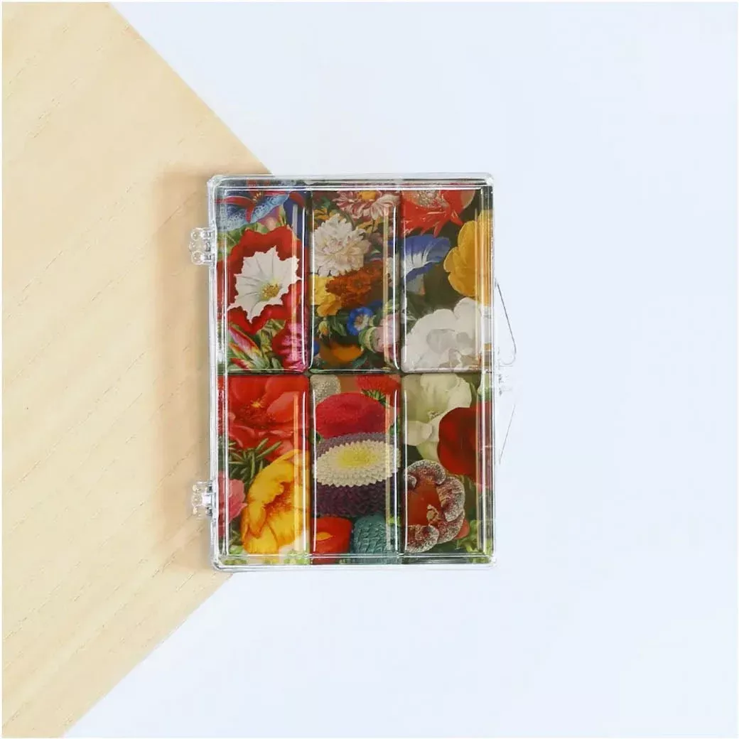 Set of Six Mighty Magnets Summer Flowers in Bloom
