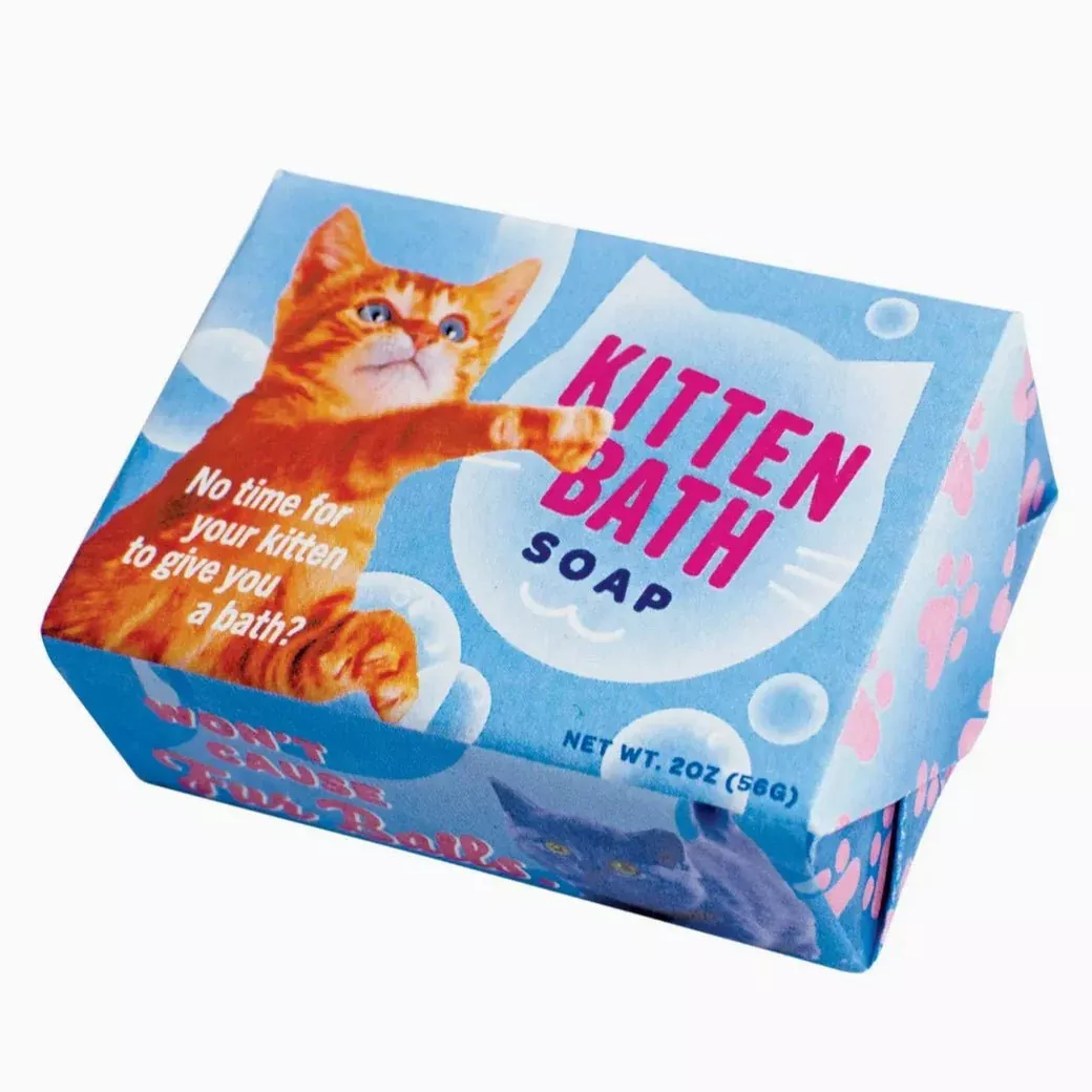 Set of Two Mini Kitten Bath Soaps