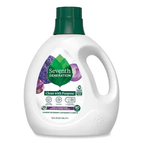 Seventh Generation 10732913450647 135 oz. Bottle Natural Liquid Laundry Detergent - Fresh Lavender (4/Carton)